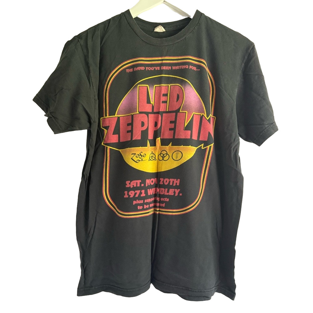 Led Zeppelin Black Graphic Concert T-Shirt